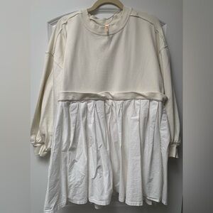NWOT Free People Eleanor Sweatshirt Tunic Dress